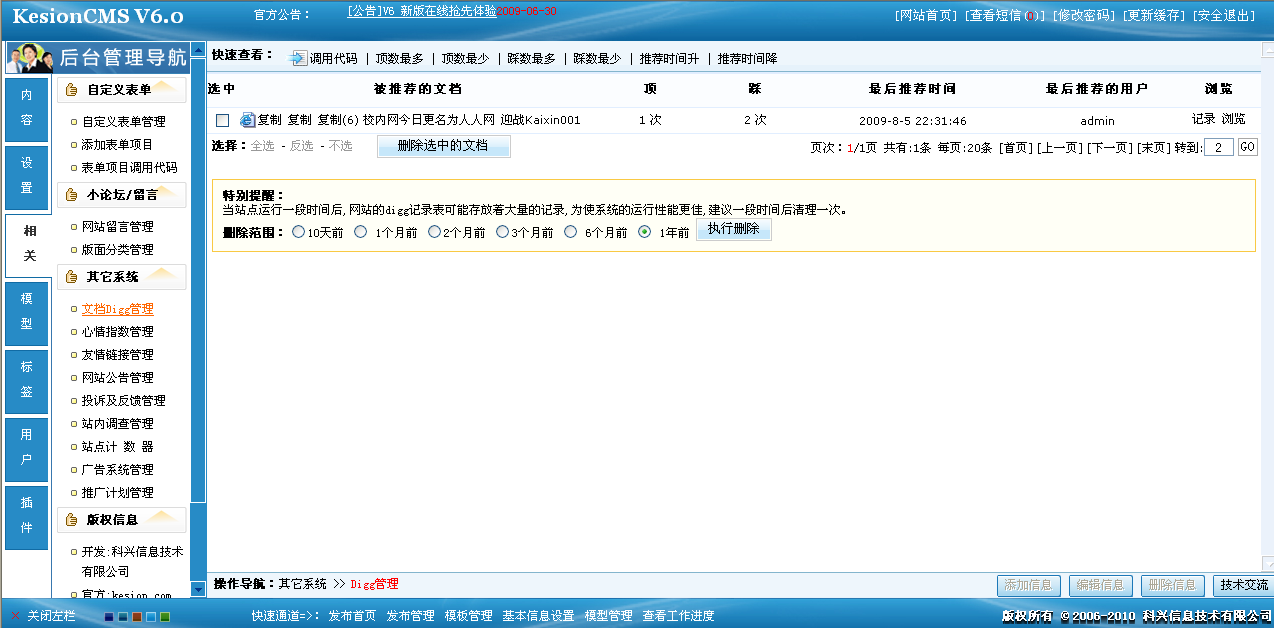 5、、子系统之文档顶客(Digg)治理 第 2 张